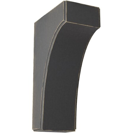 Ekena Millwork 3 1/2"W x 6"D x 10"H Clarksville Wood Vintage Decor Bracket, Black BKTWD04X06X10CVBL